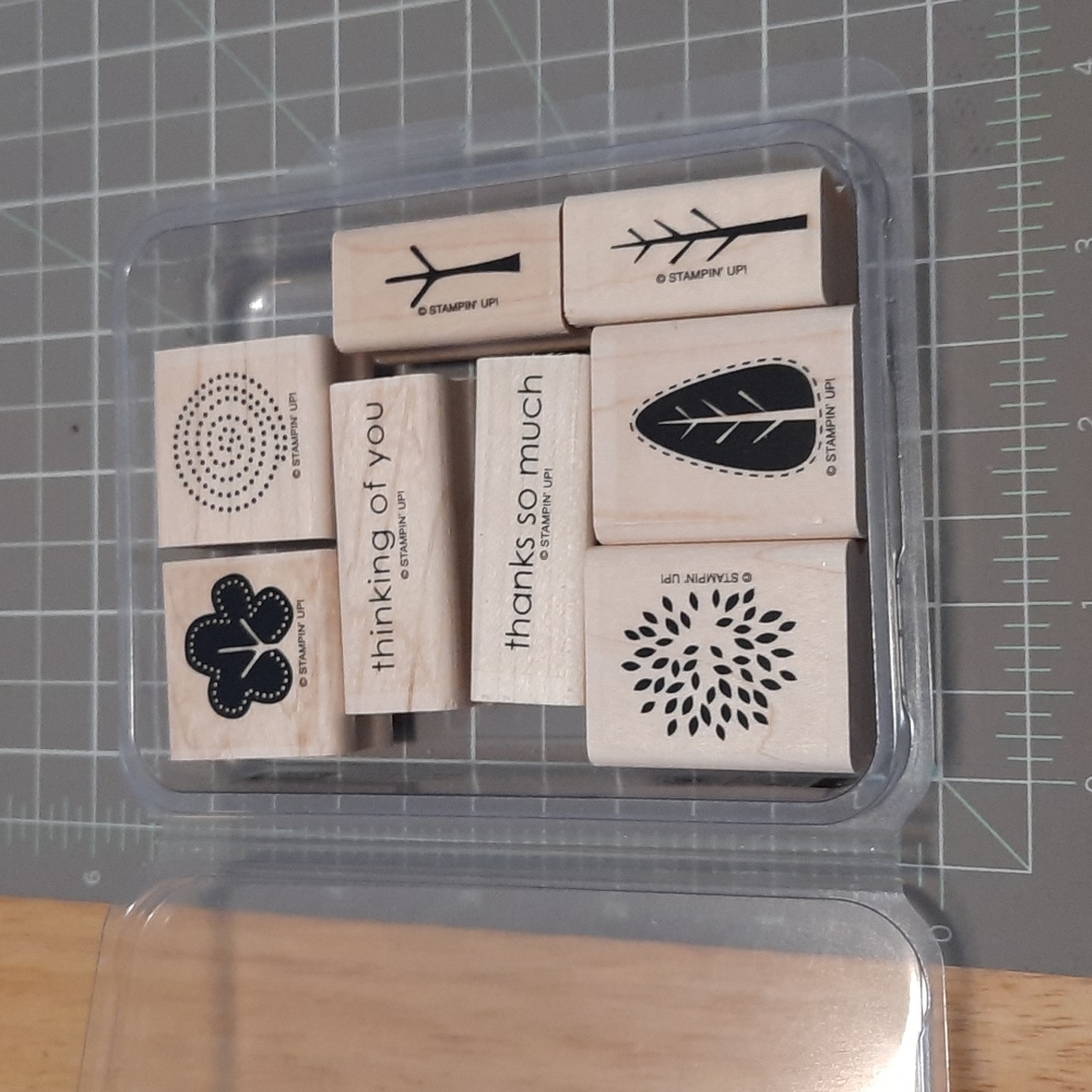 Trendy Trees Rubber Stampin Up set of 8